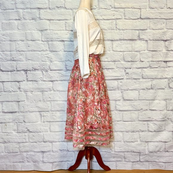 BCBGMaxAzria Erid White Lace Stripe Top - Picture 7 of 9